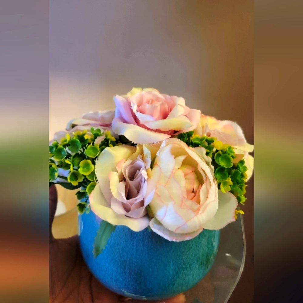 Floral Arrangement in Ceramic Vase